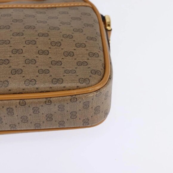 GUCCI Micro GG Supreme Shoulder Bag PVC Beige Gold 007 56 0095 Auth BA5899 - Picture 4 of 16